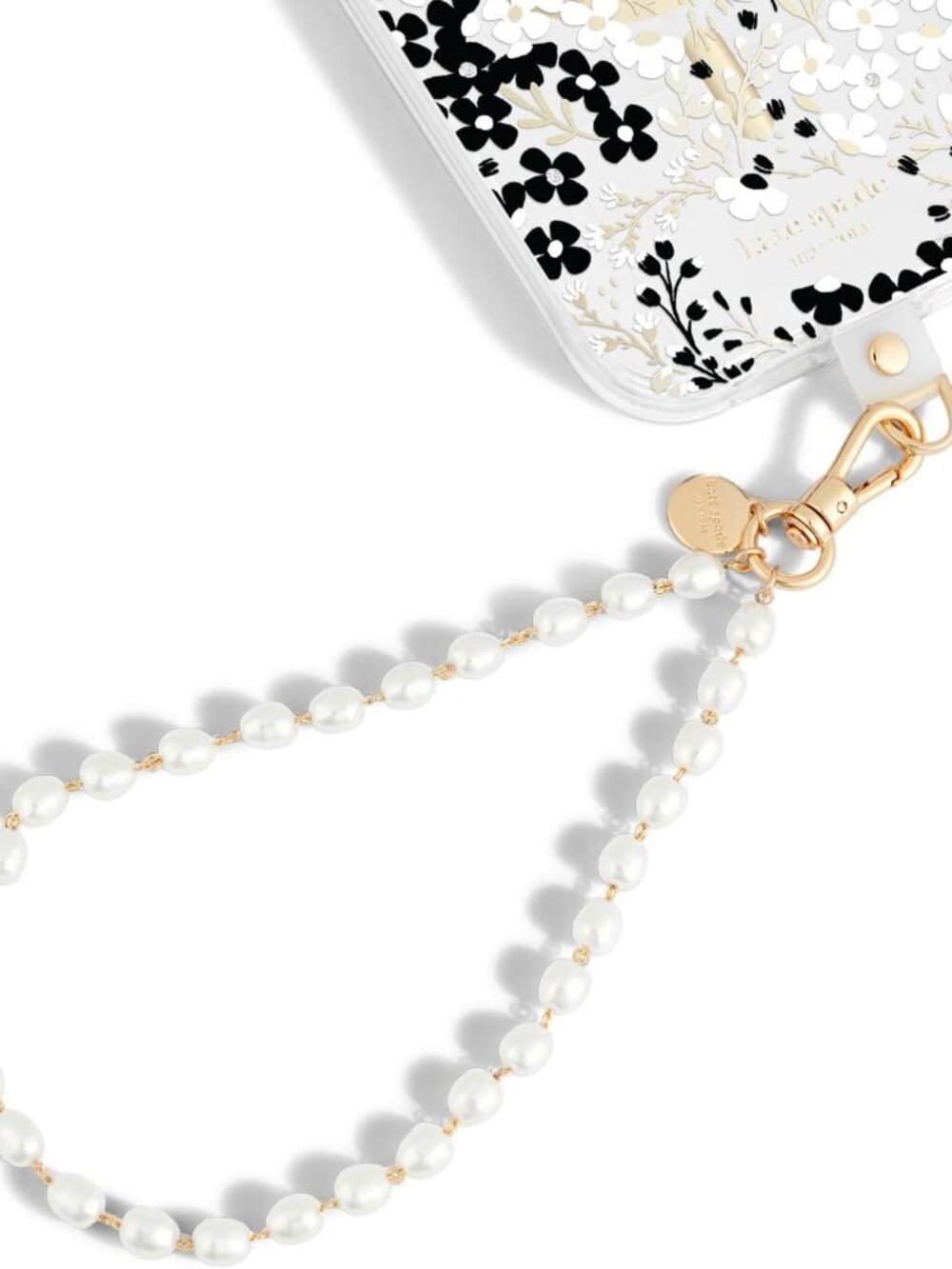Phone Charm Wrist Strap with Anchor Card - Sea Pearl